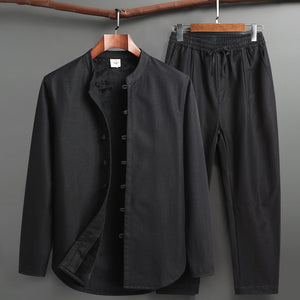 Long Sleeve Cotton Linen Two piece set (tm 5XL)!!
