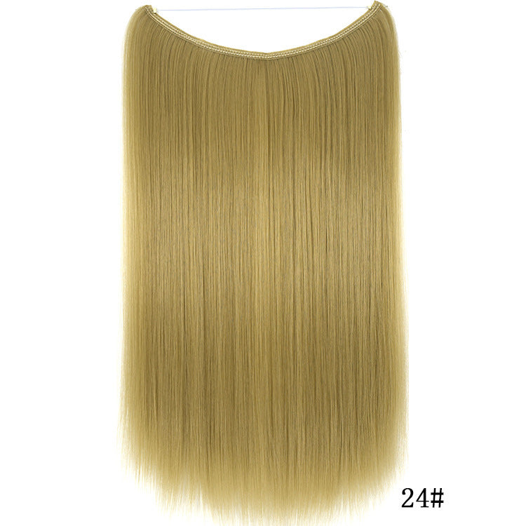 22 inches Invisible Wire No Clips in Hair Extensions (Synthetic)