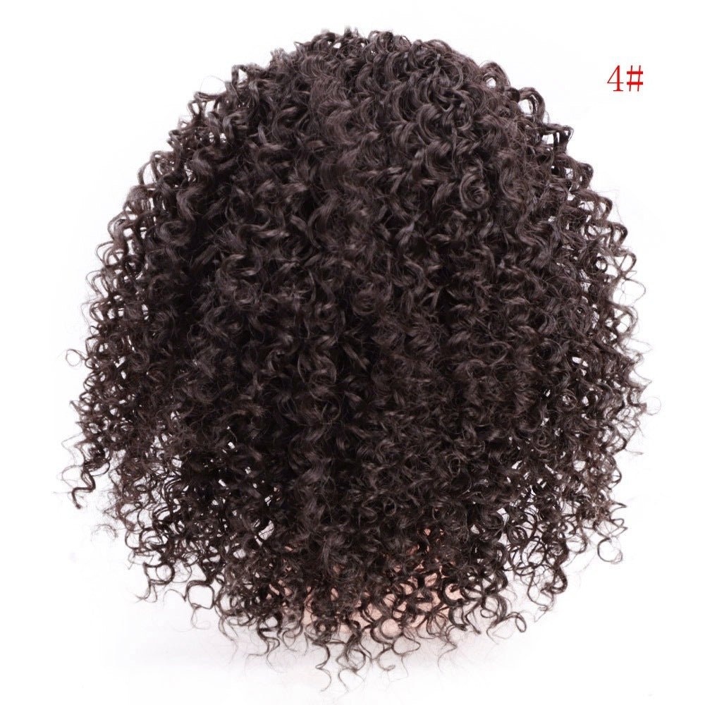 Drawstring Stretch Small Curly Wig