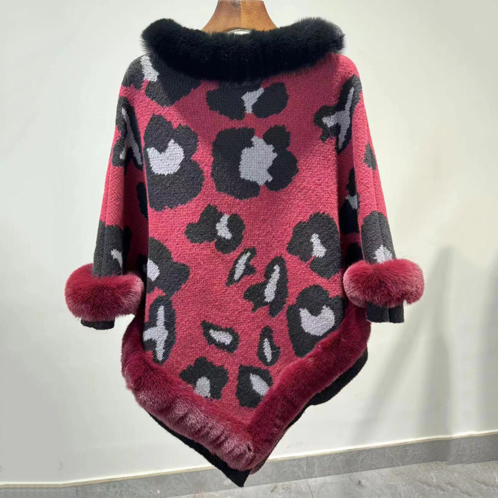 Leopard Print Poncho