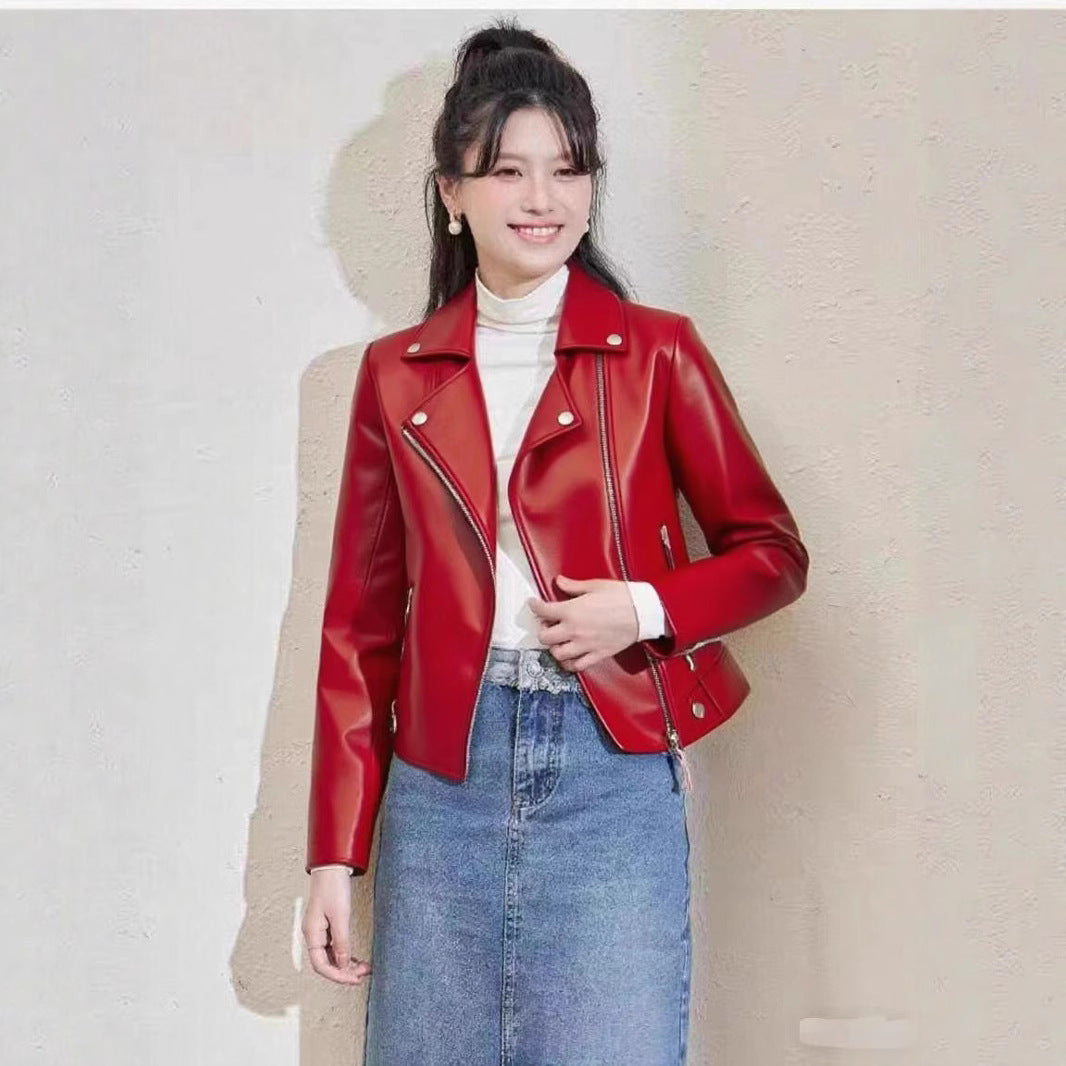 short leatherlook jacket