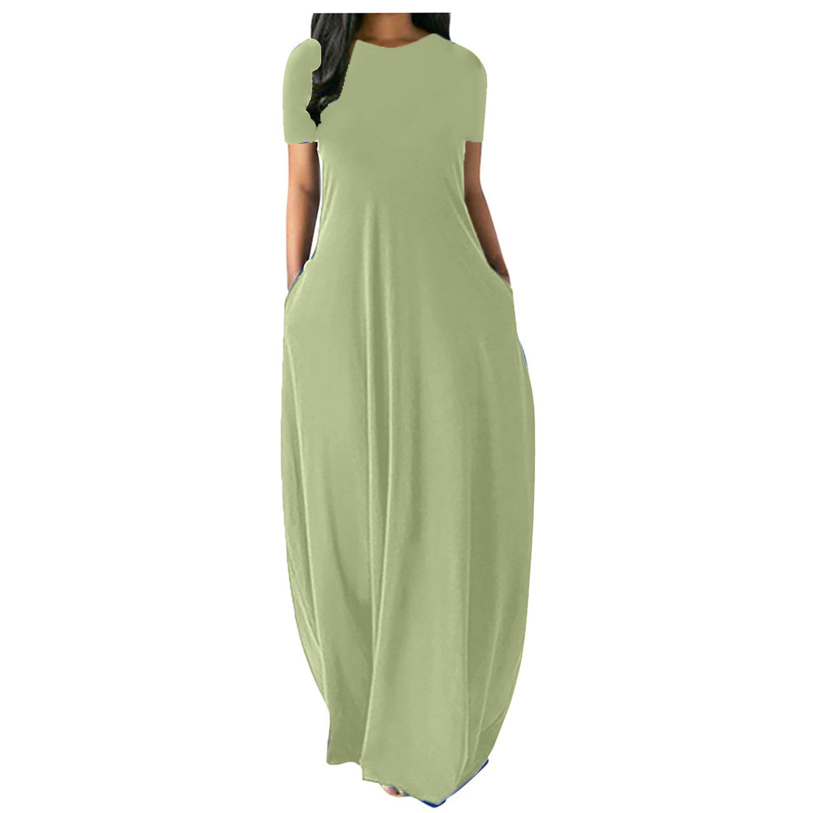 Round Neck Pocket Dress