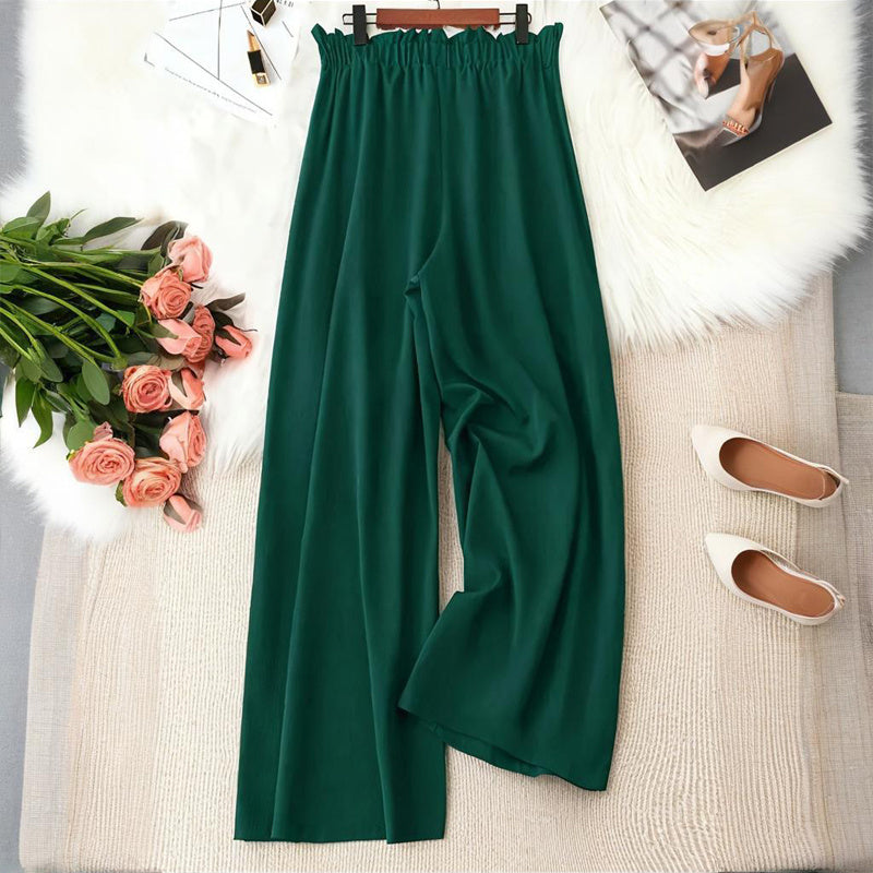 Pants With Elastic Drawstring Waist