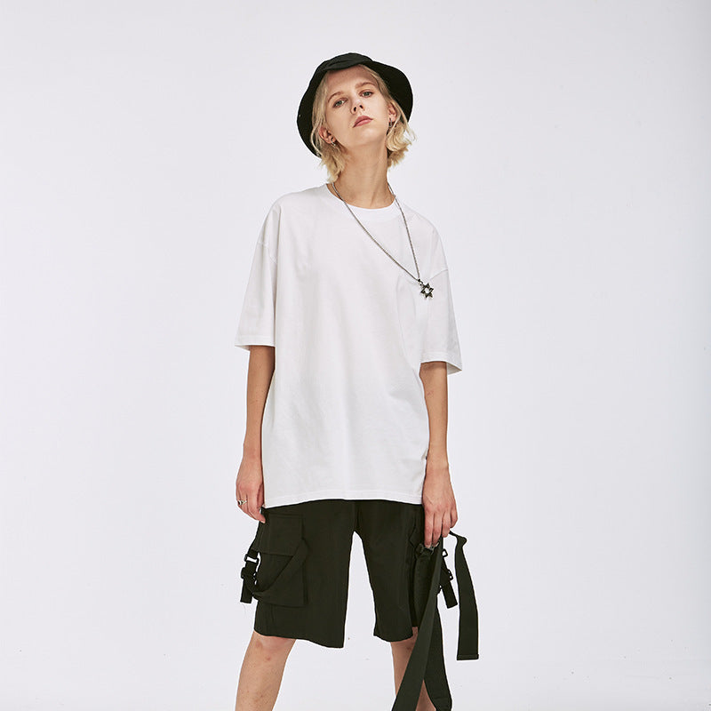 Cotton T-shirt Round Neck Thickened