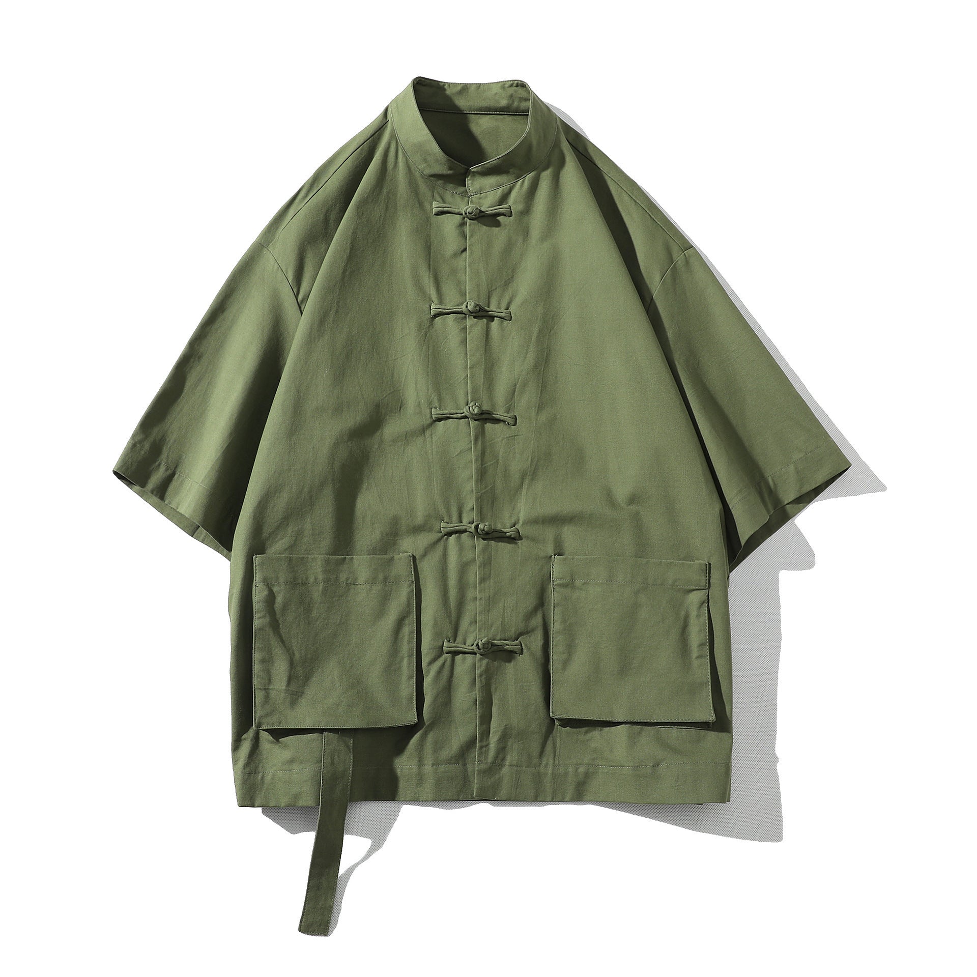 Chinese Style Short-sleeved Disc Button Shirt (tm 5XL)!!