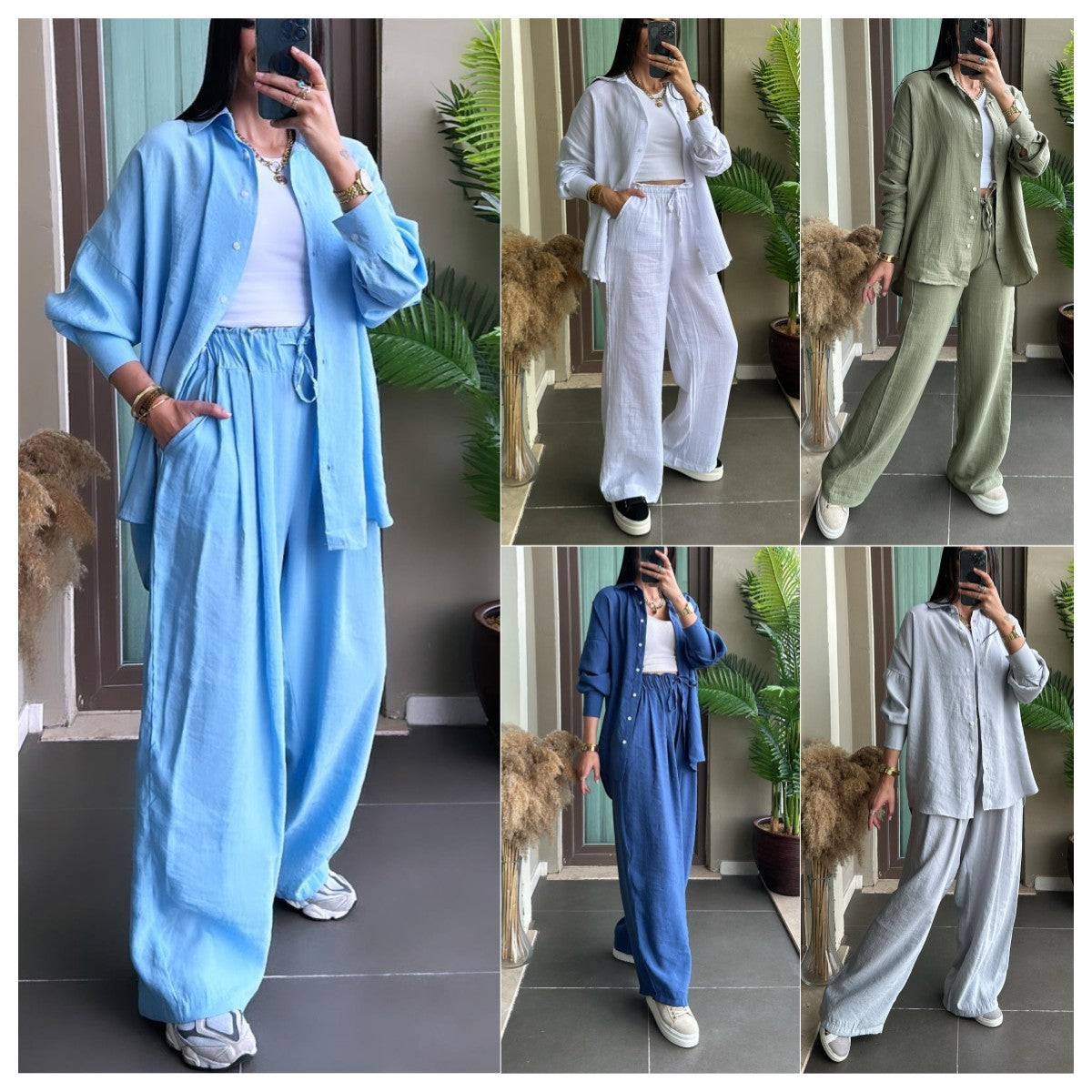Long Sleeve Shirt Two-piece Set (tm 5XL)!!
