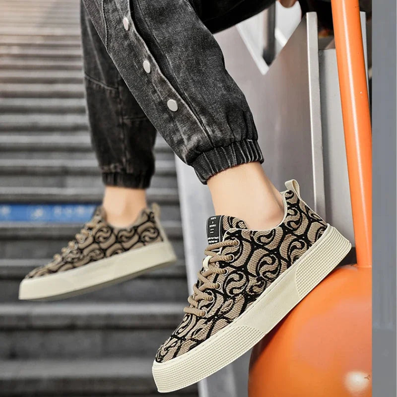 Black canvas sneakers