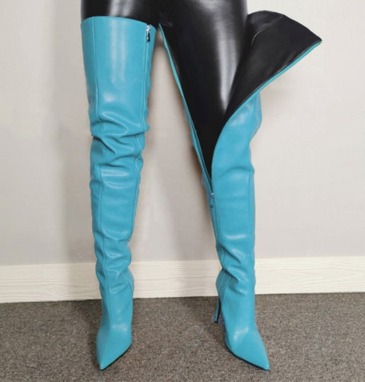 Side Zipper High Heel Stiletto Over Knee Boots (tm maat 43!!)