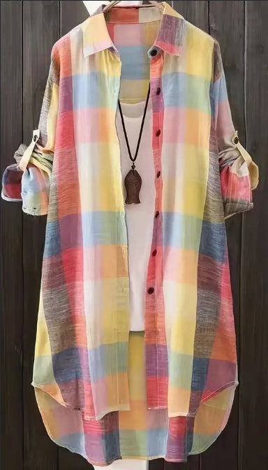 Plaid Print Long Sleeve Shirt