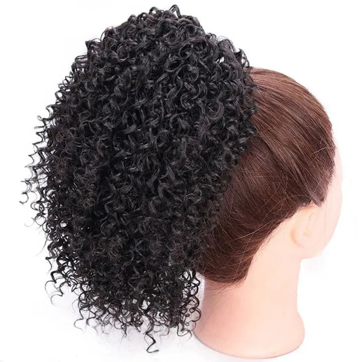 Drawstring Stretch Small Curly Wig