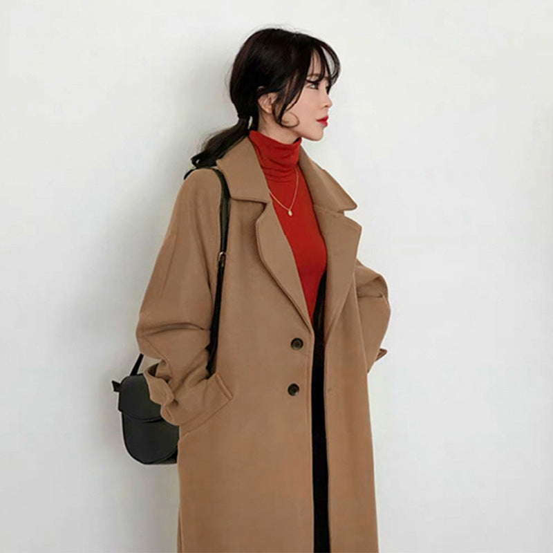 Cashmere Mid-lengt Woolen Jacket