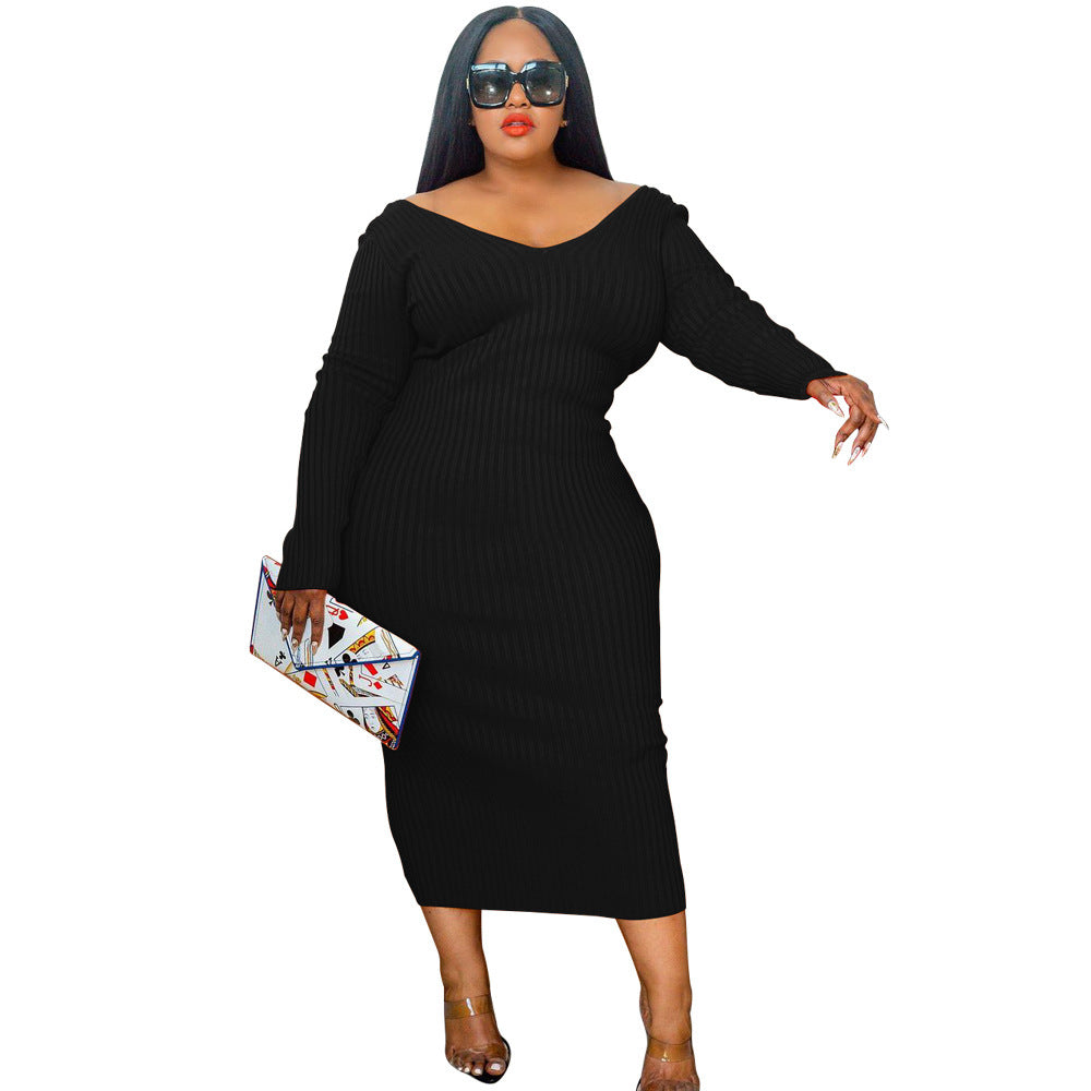 V-neck  Dress (tm 5XL)!!