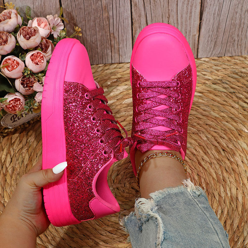 Glitter Sequin Design Flats Shoes