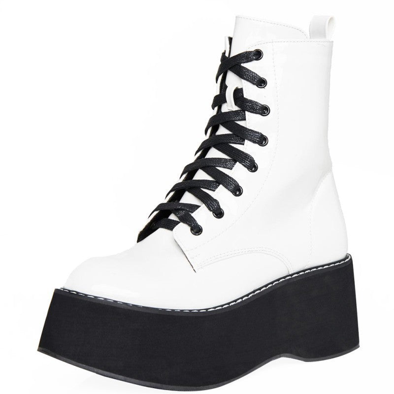 Lace-up Platform Ankle Boots