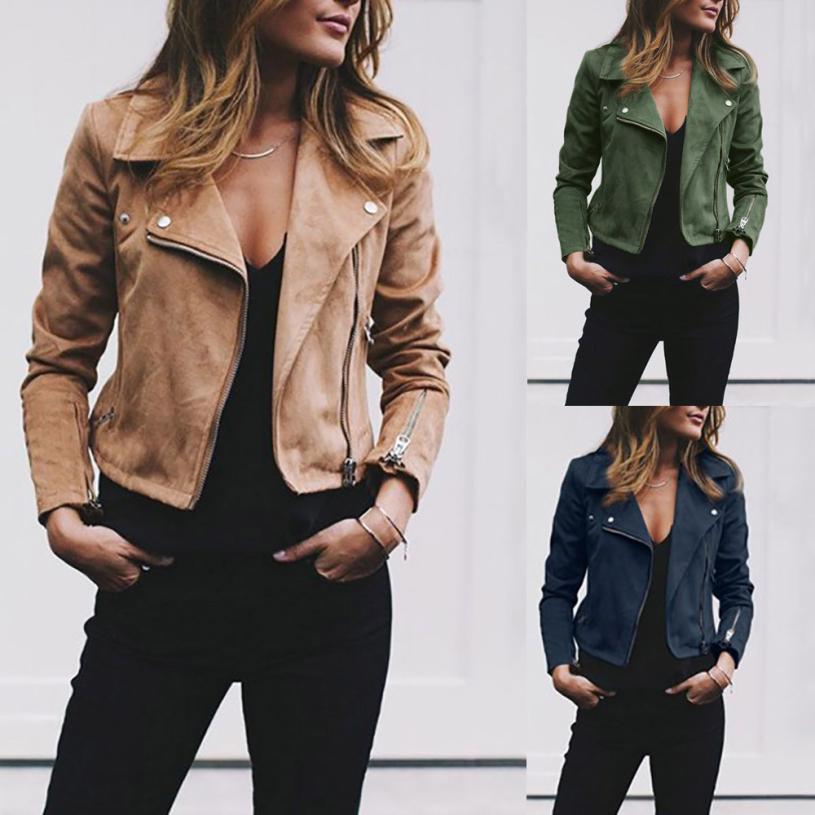 zipper short coat