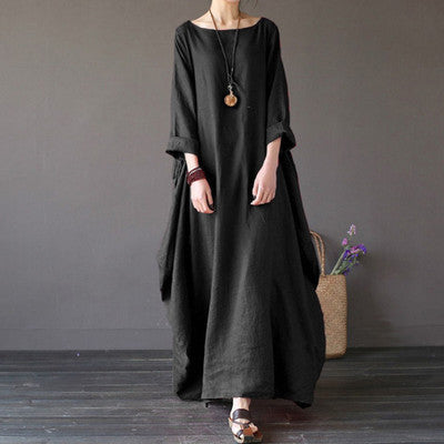 Cotton and linen dress