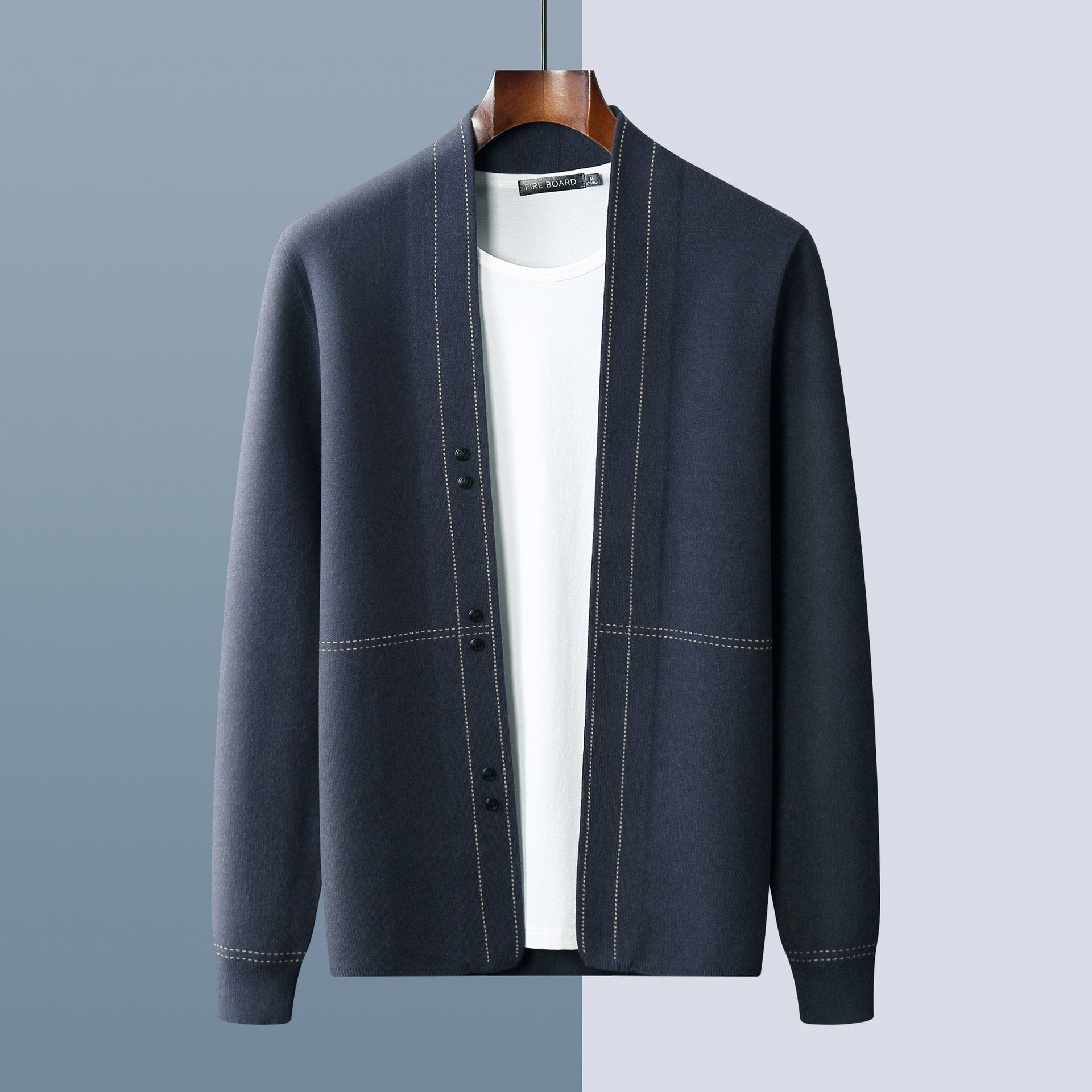 Line Knitted  Cashmere Coat