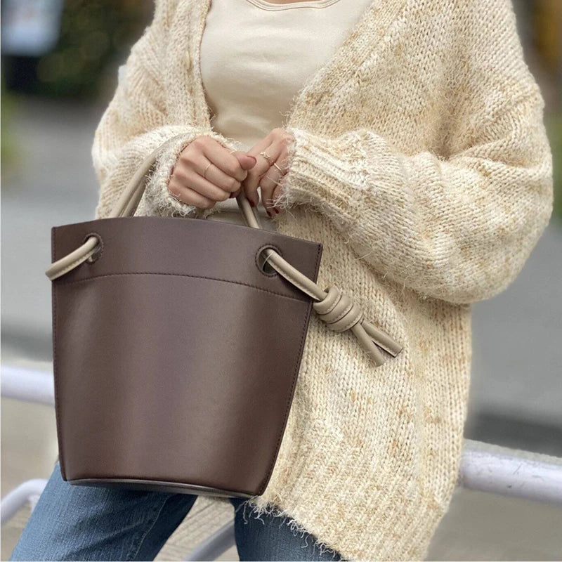 Bucket Handbag PU Leather