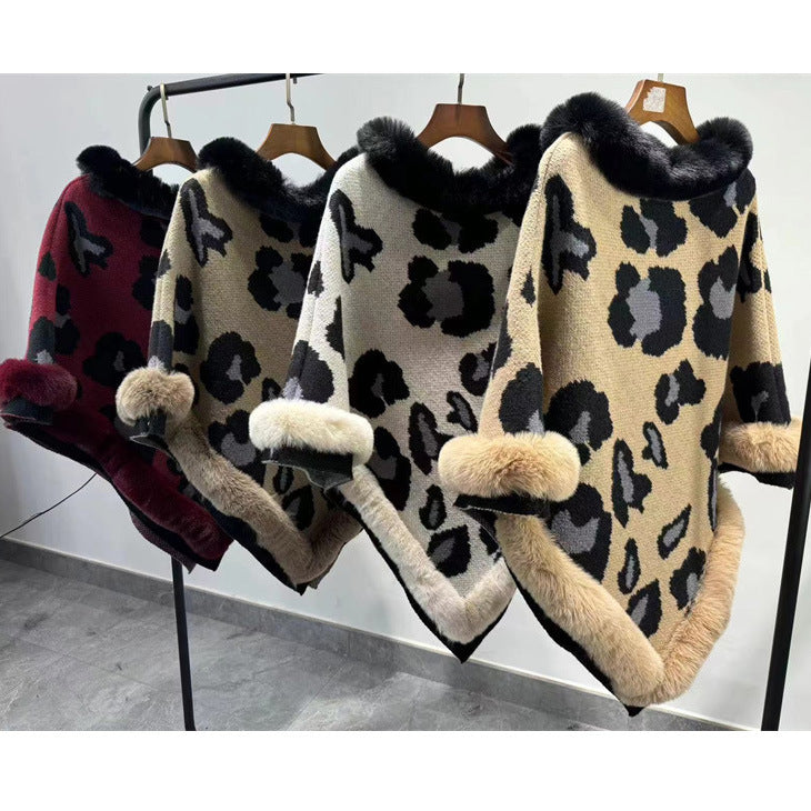 Leopard Print Poncho