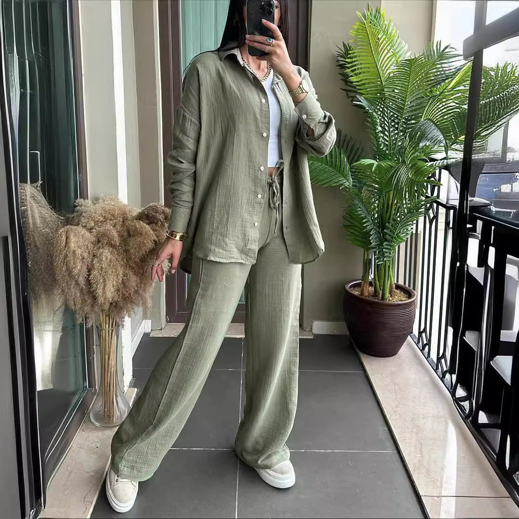 Long Sleeve Shirt Two-piece Set (tm 5XL)!!