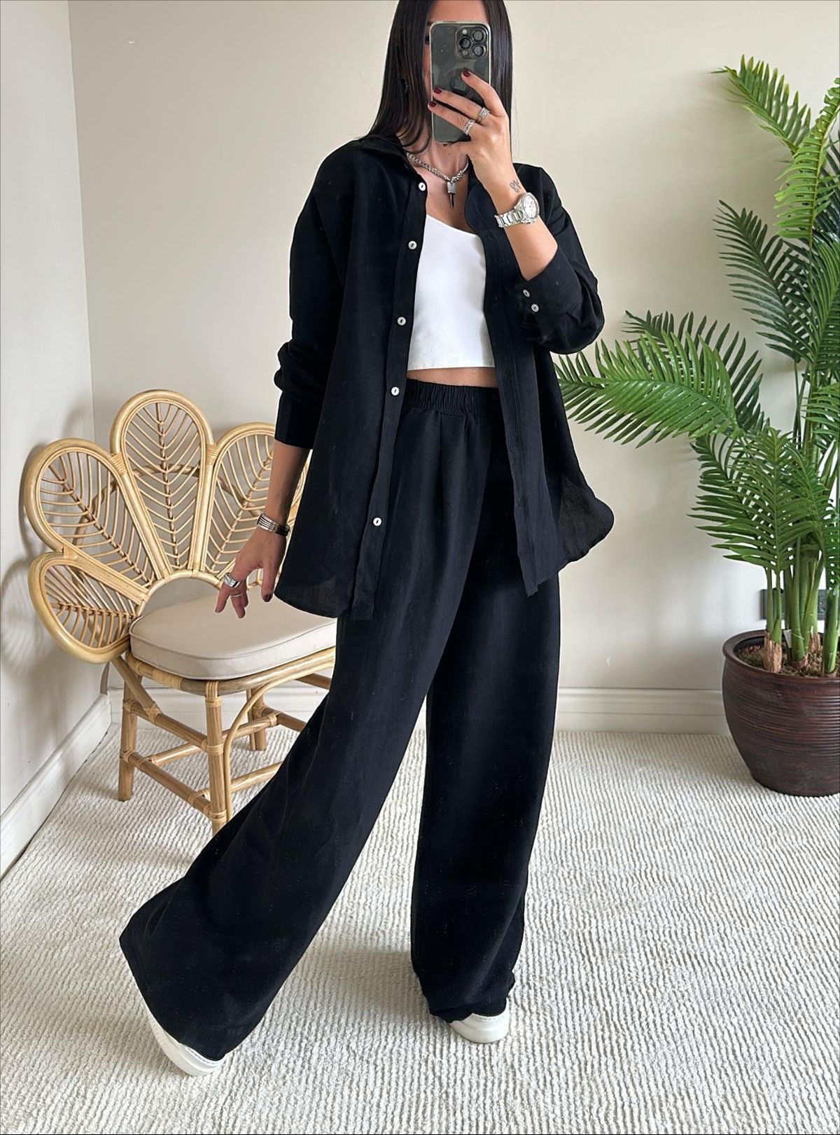 Long Sleeve Shirt Two-piece Set (tm 5XL)!!