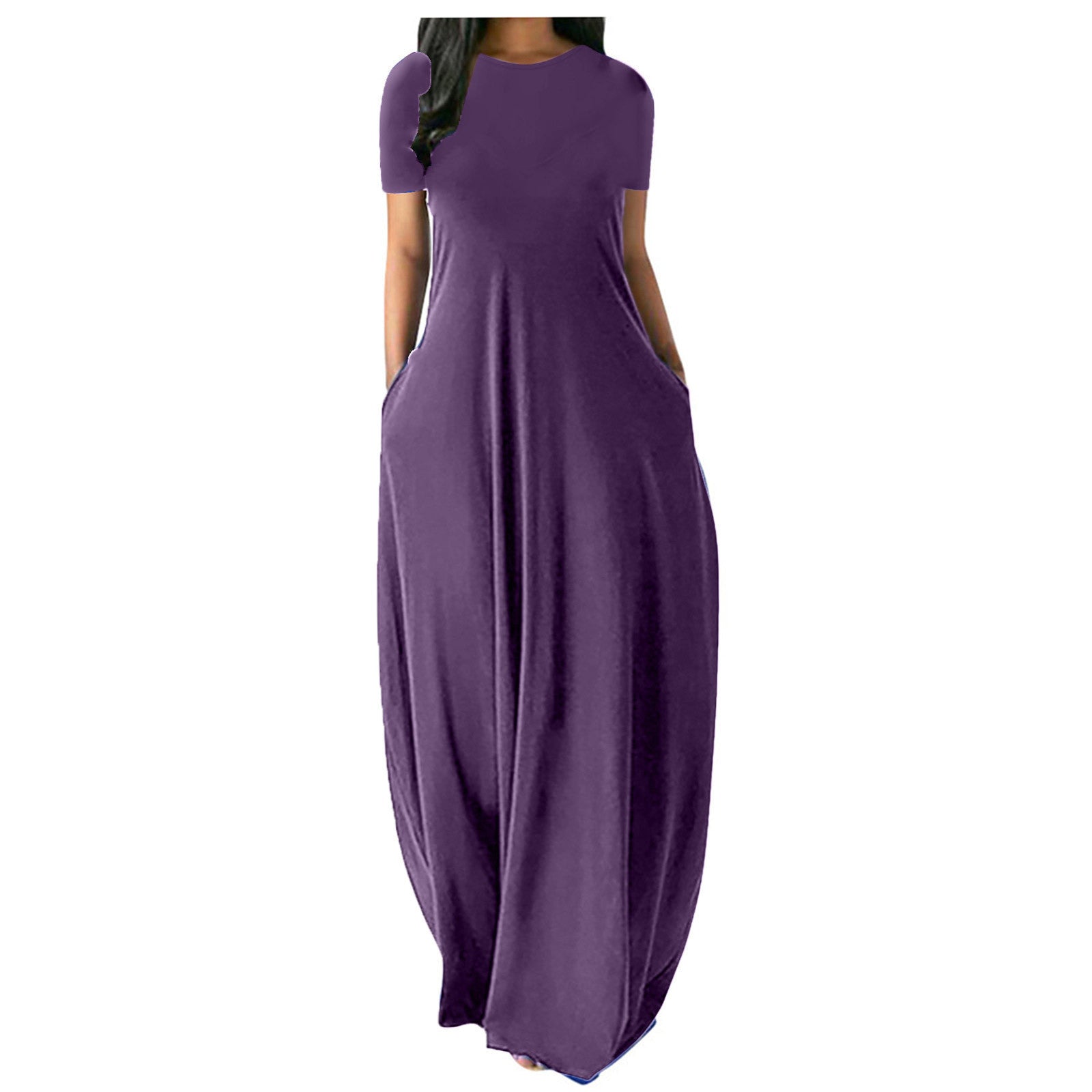 Round Neck Pocket Dress
