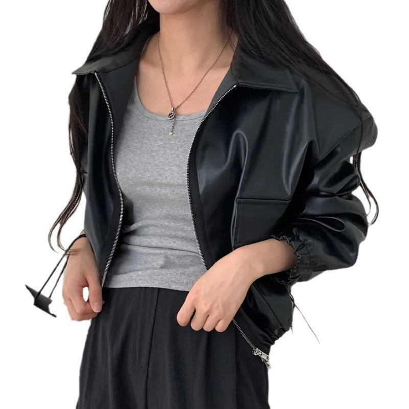 Long Sleeve Leather Jacket