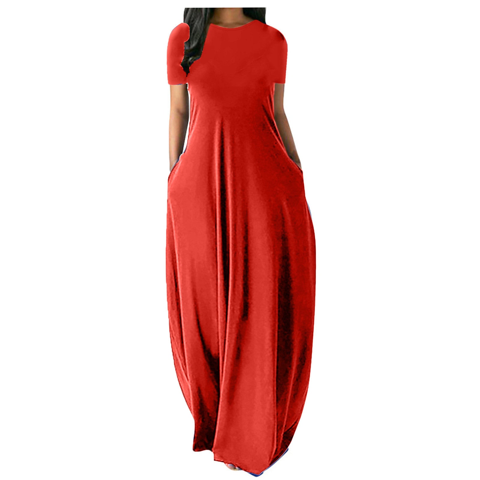 Round Neck Pocket Dress