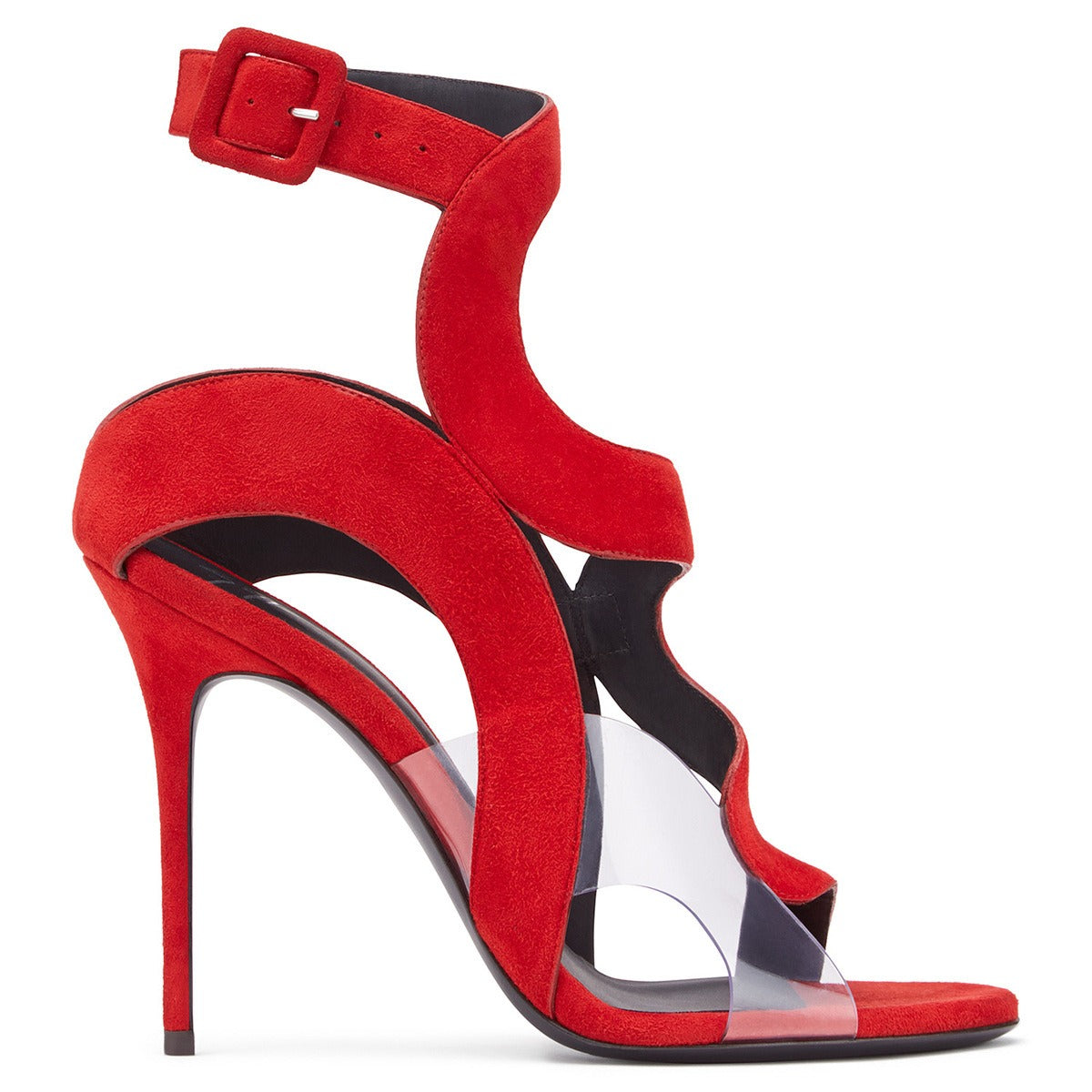 Open Toe Suede Buckle High Heel Sandals (tm maat 45)!!