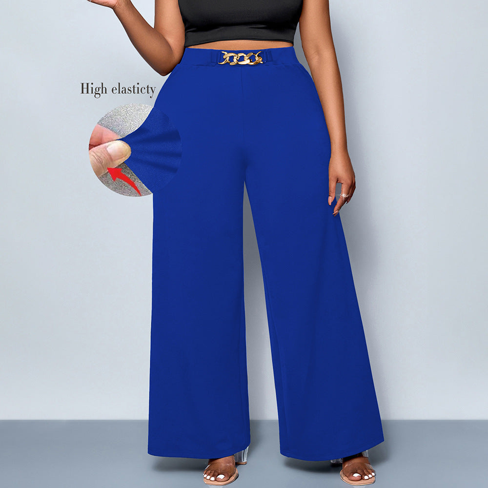 Metal Buckle Trousers