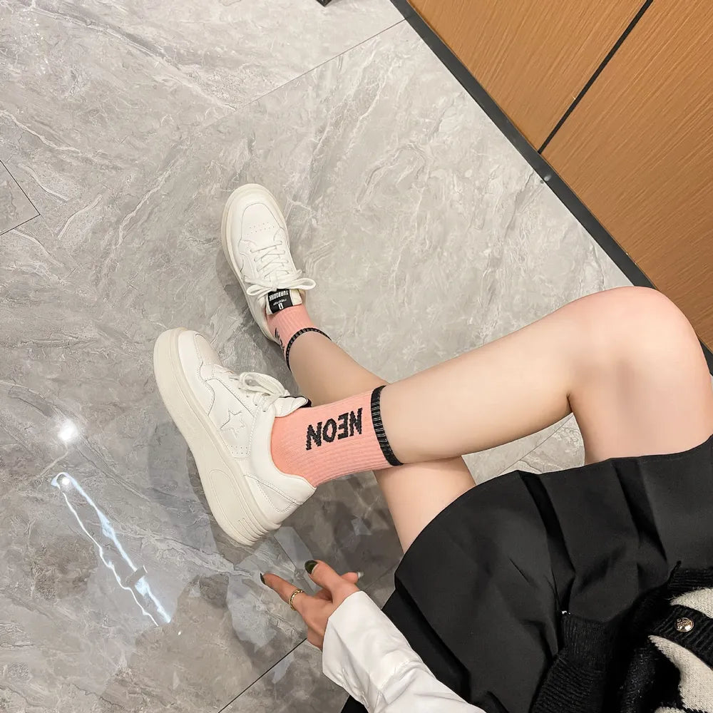 Star Lace Up Platform Sneakers
