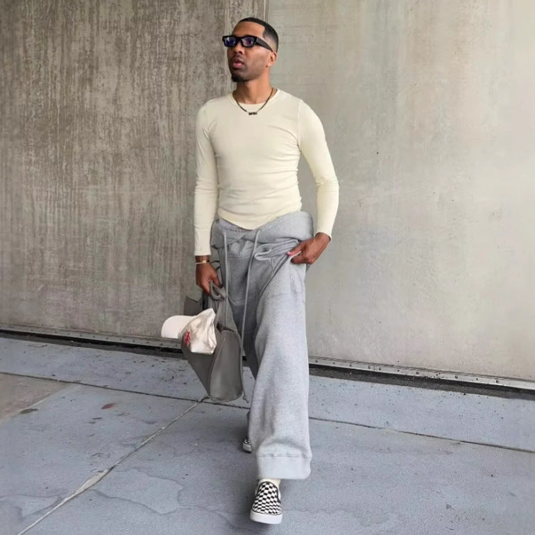 loose casual drop off guard pants