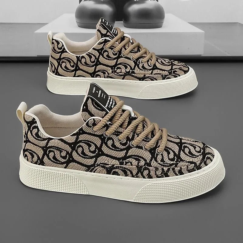 Black canvas sneakers