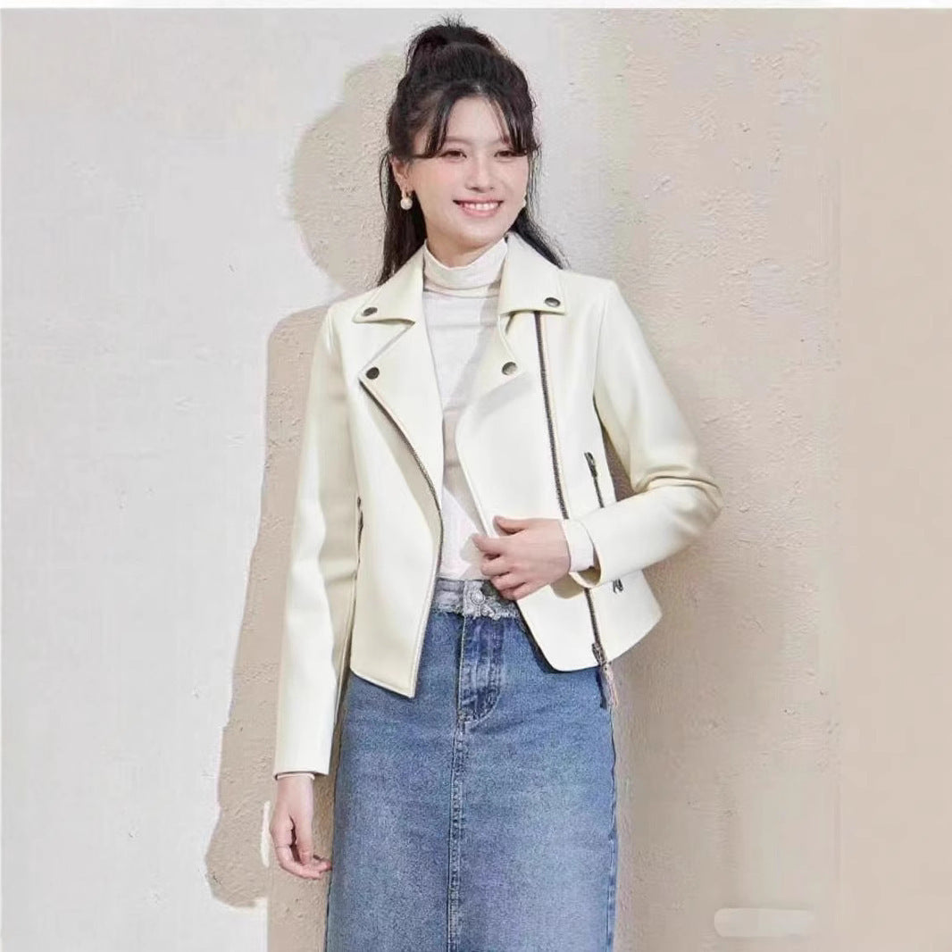 short leatherlook jacket