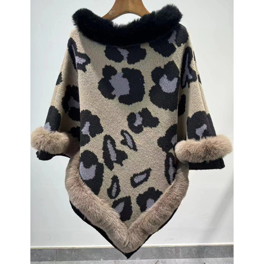 Leopard Print Poncho