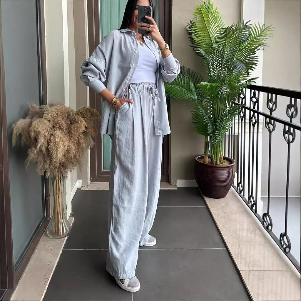 Long Sleeve Shirt Two-piece Set (tm 5XL)!!