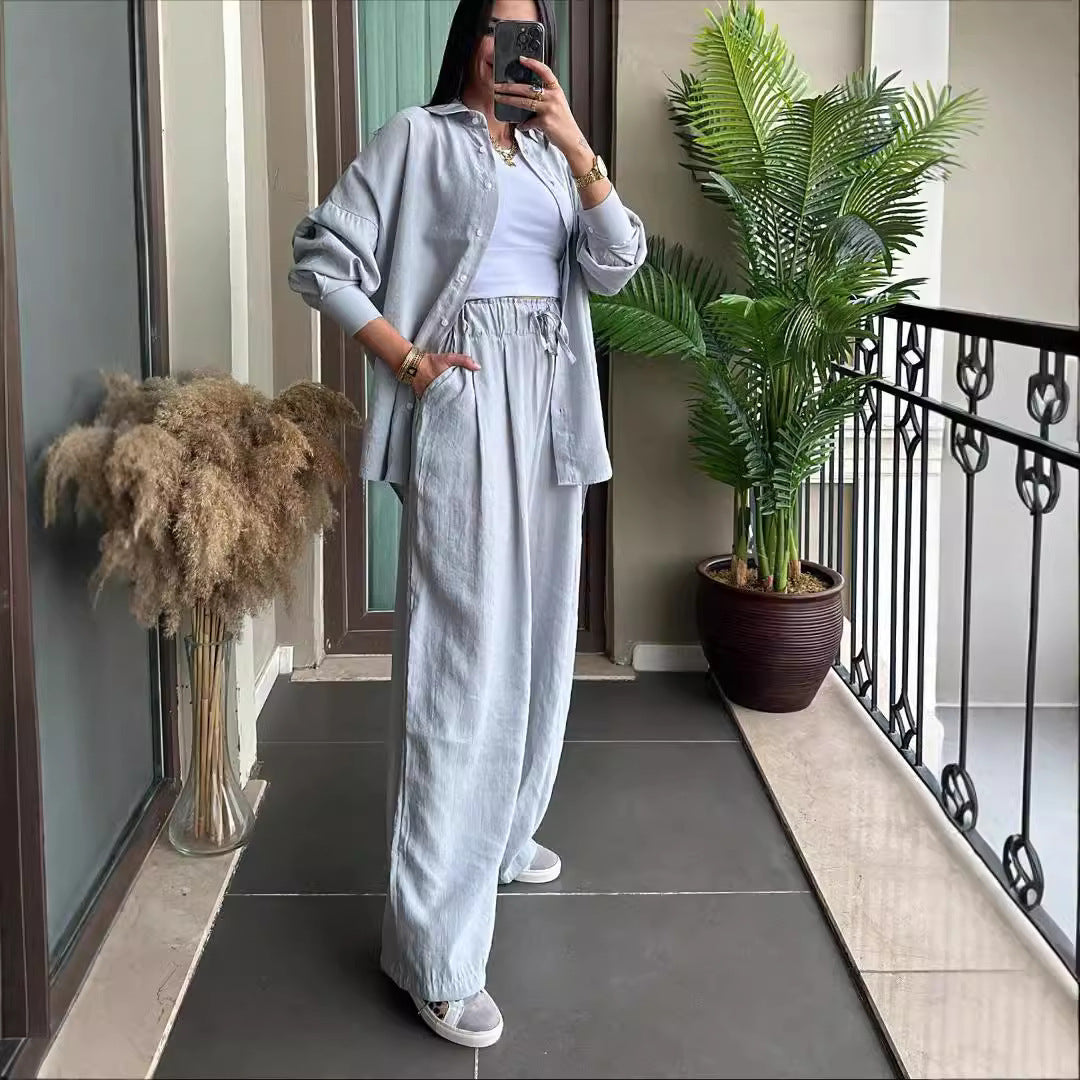Long Sleeve Shirt Two-piece Set (tm 5XL)!!