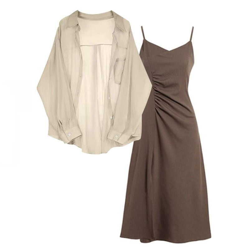 Chiffon Shirt Two-piece Set