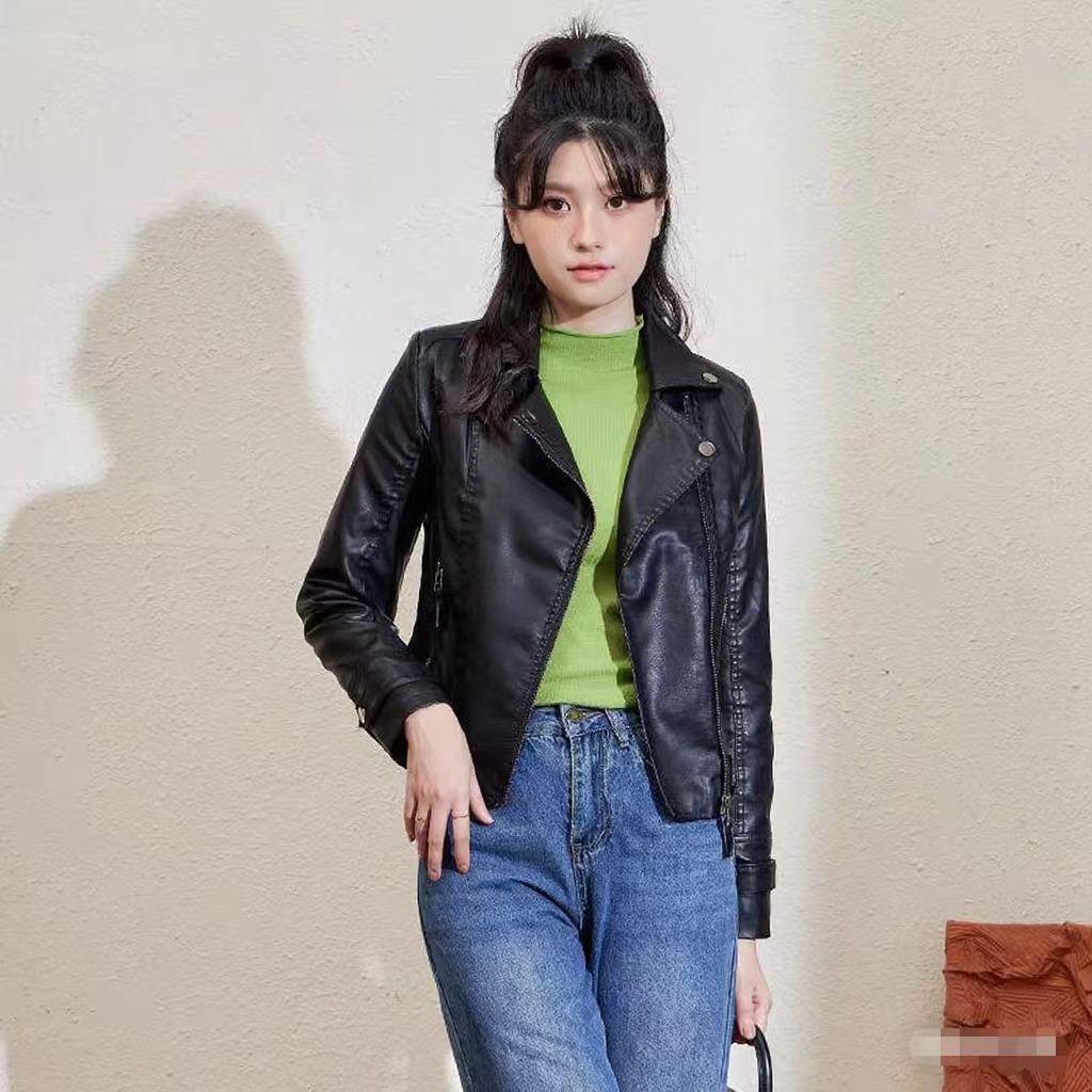 short leatherlook jacket
