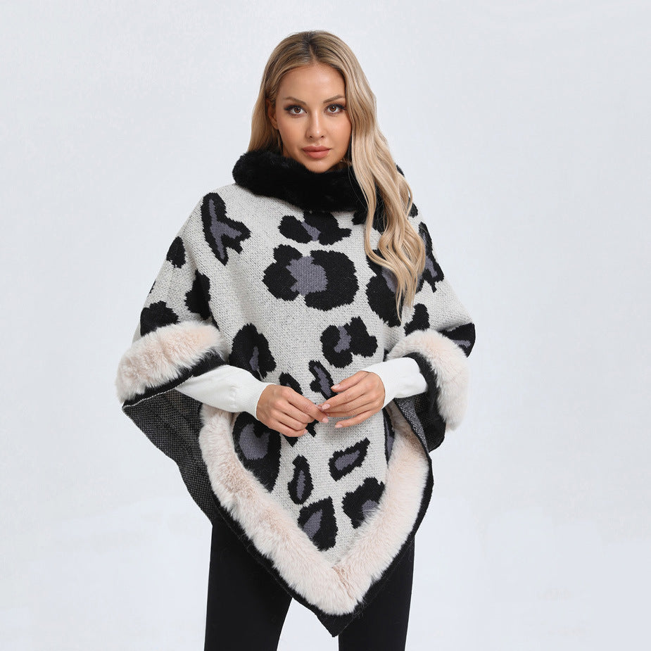 Leopard Print Poncho