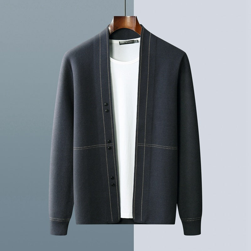 Line Knitted  Cashmere Coat