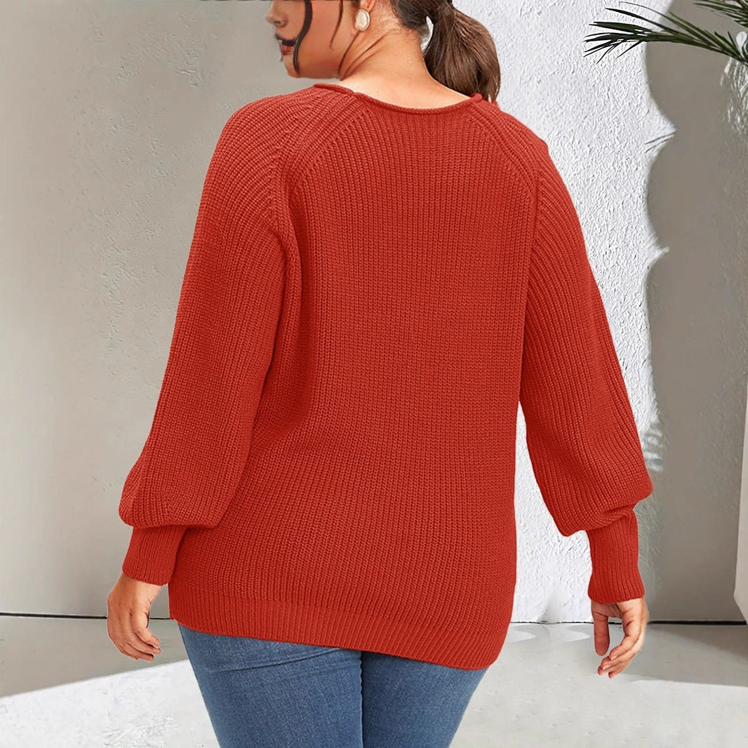 Knitted V-neck Sweater (tm 5XL!!)