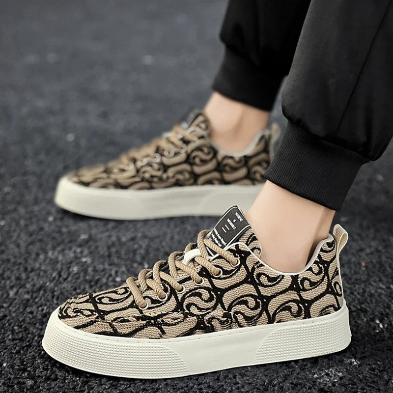 Black canvas sneakers