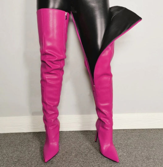Side Zipper High Heel Stiletto Over Knee Boots (tm maat 43!!)