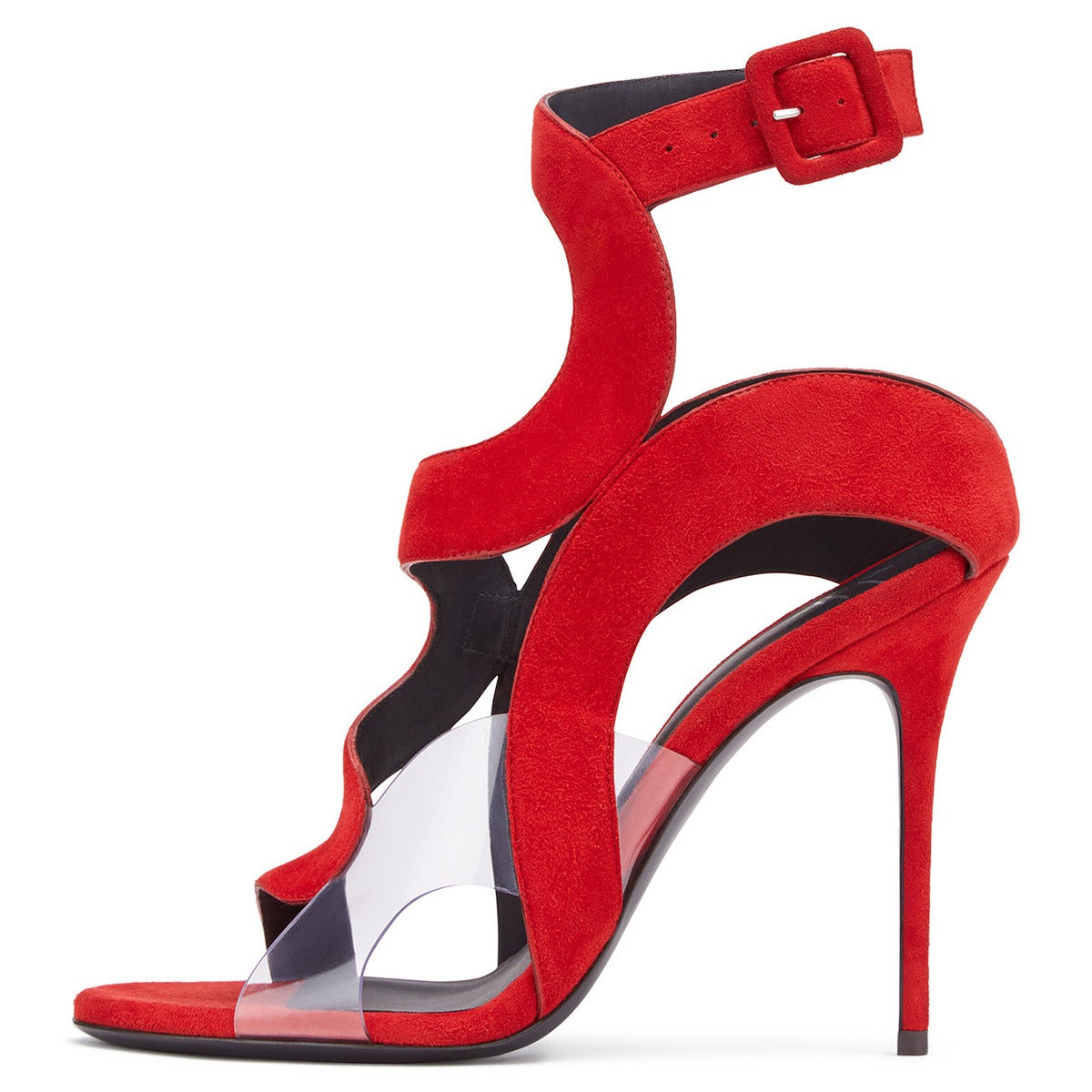 Open Toe Suede Buckle High Heel Sandals (tm maat 45)!!