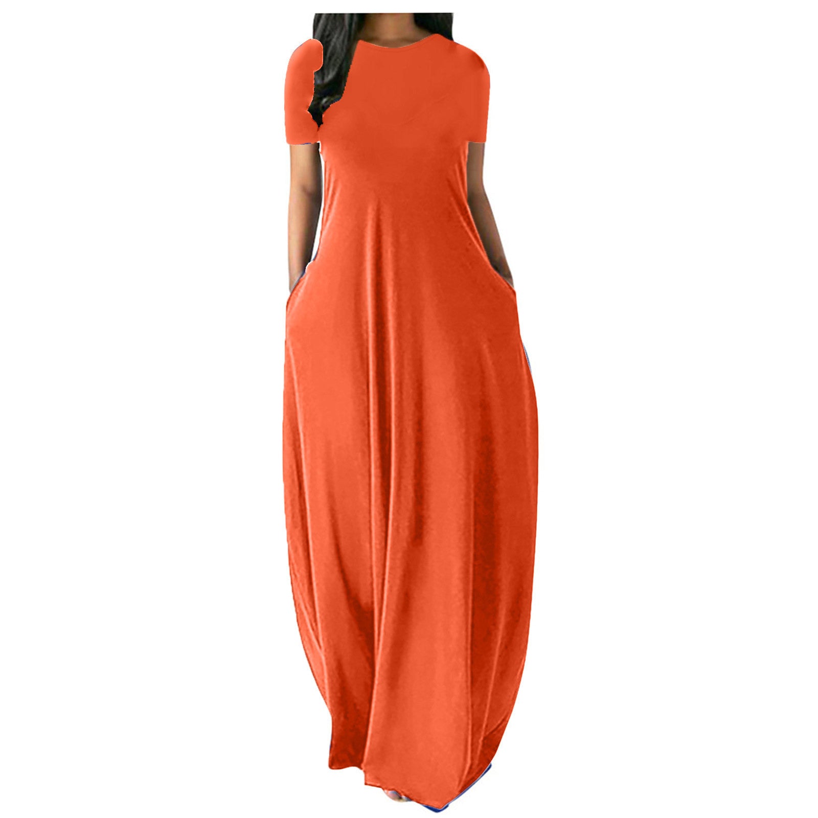 Round Neck Pocket Dress