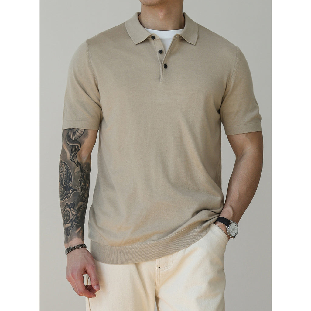 Polo Collar Knitted Shirt