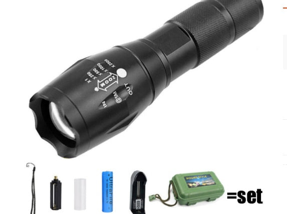 Rechargeable  Waterproof  Super Bright Flashlight