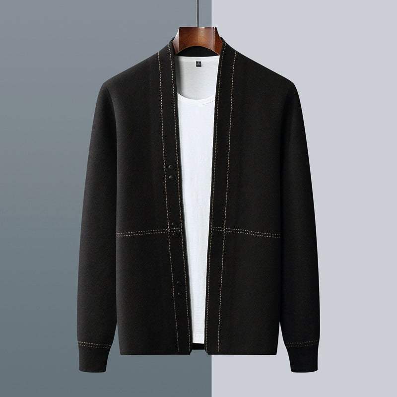 Line Knitted  Cashmere Coat