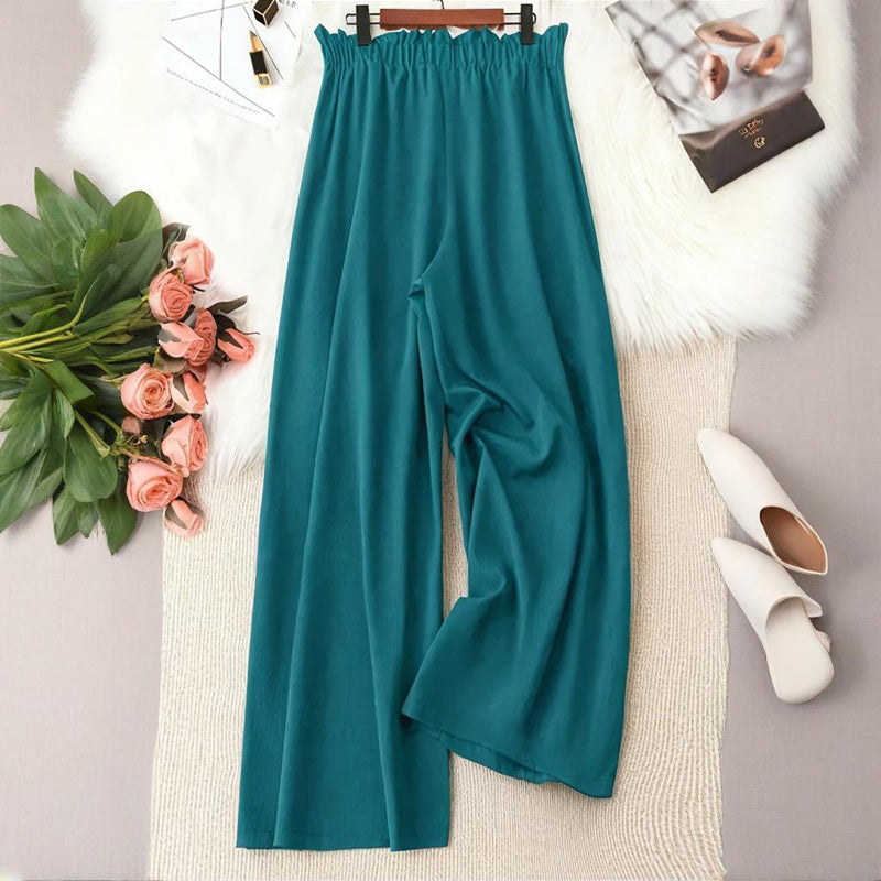 Pants With Elastic Drawstring Waist